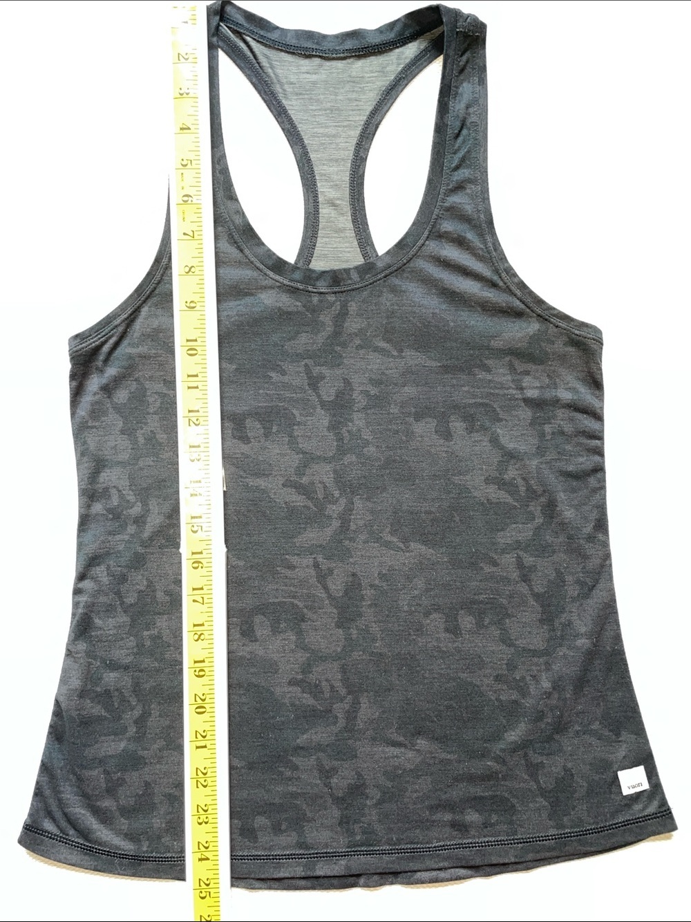Vuori Lux Performance Racerback Tank, Slim Fit, Black Camo, Excellent Condition - Picture 7 of 7